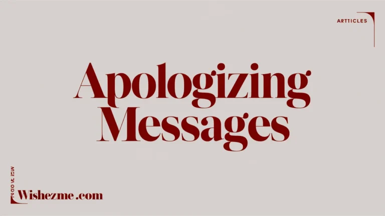 Apologizing Messages