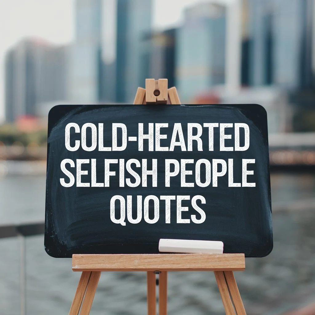 Cold-Hearted Selfish People Quotes