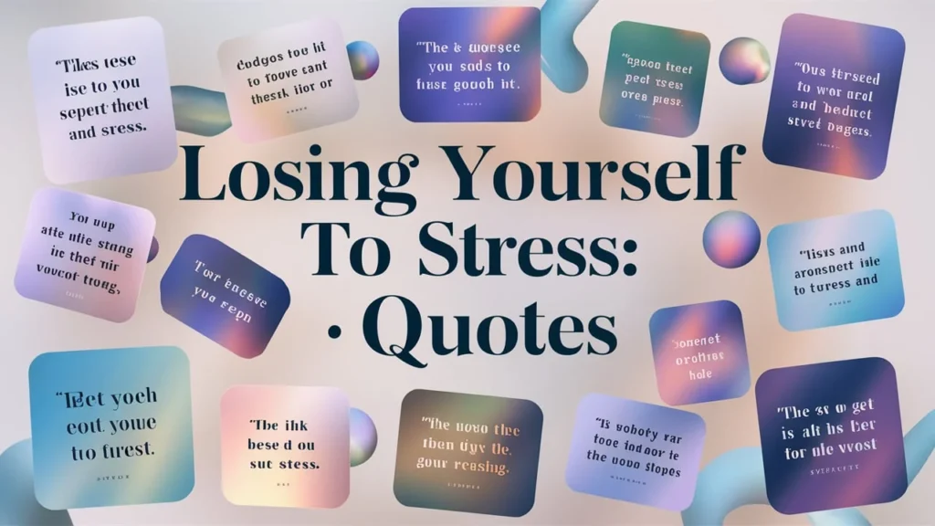 Losing Yourself to Stress Quotes