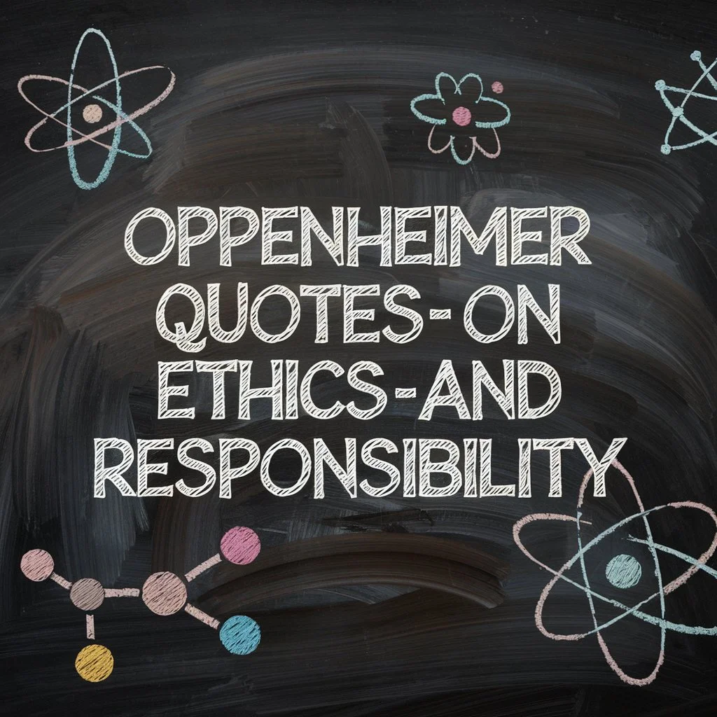 Oppenheimer Quotes on Ethics and Responsibility