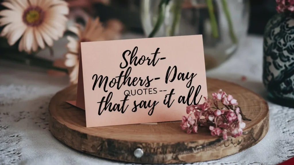 Short Mother's Day Quotes That Say It All