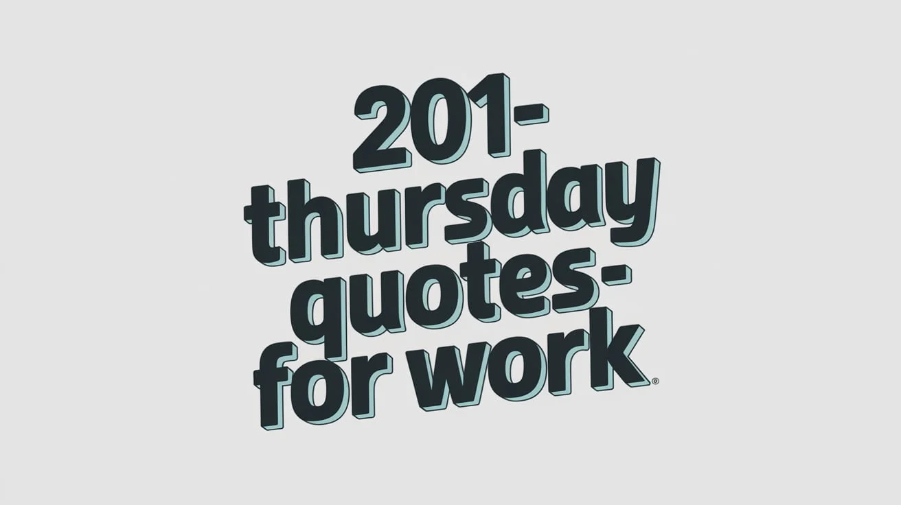 Thursday Quotes for Work