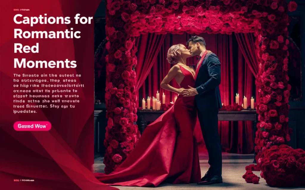 Captions for Romantic Red Moments