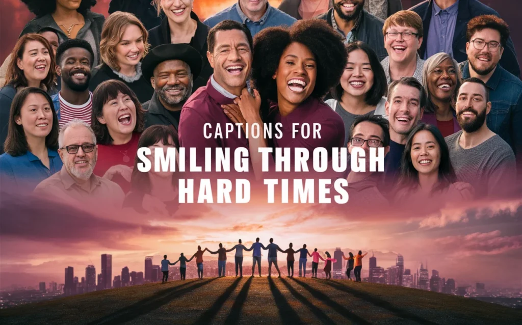 Captions for Smiling Through Hard Times