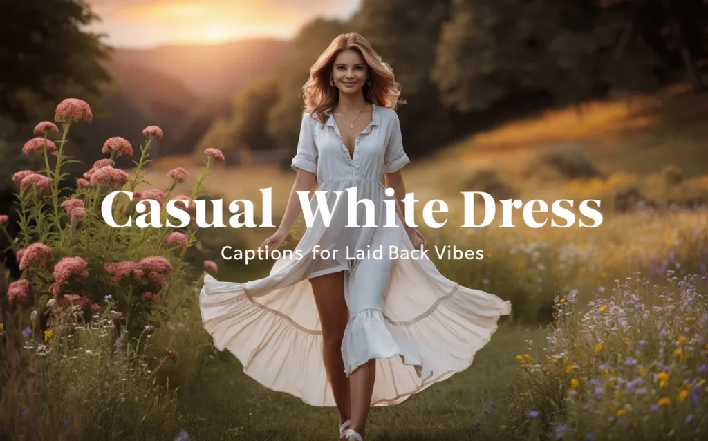 Casual White Dress Captions for Laid-Back Vibes