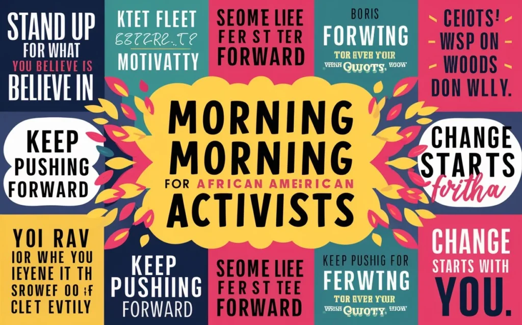 Encouraging Morning Quotes for African American Activists