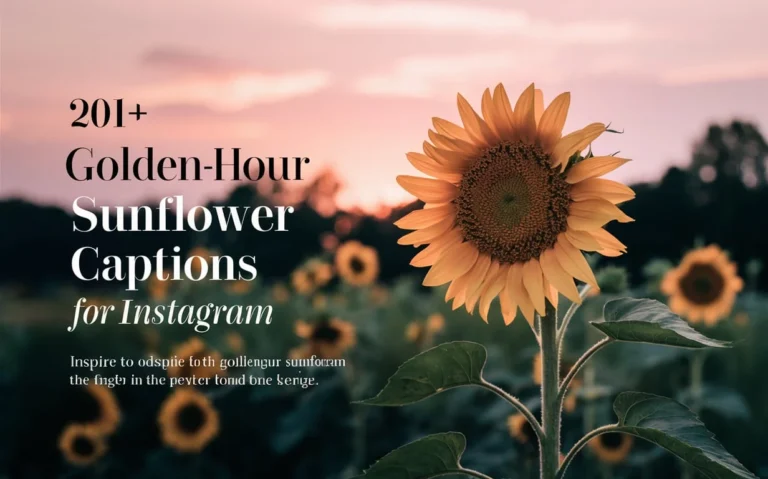 Golden Hour: Sunflower Captions for Instagram