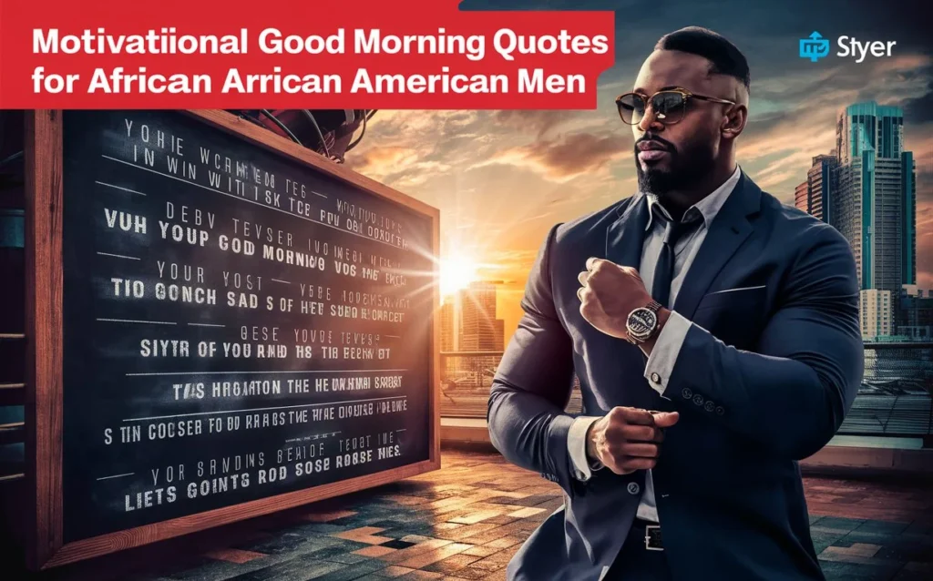 Motivational Good Morning Quotes for African American Men