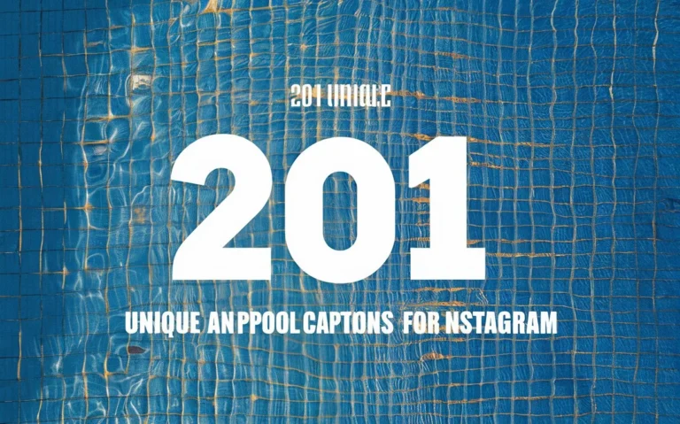 Pool Captions for Instagram