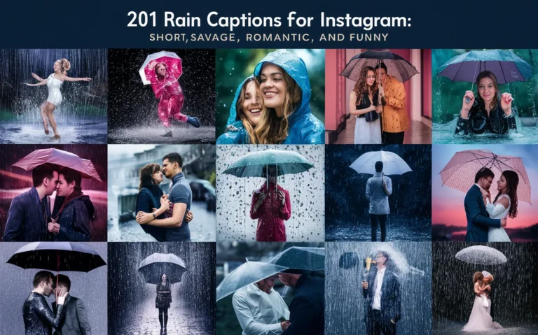 Rain Captions for Instagram | Short | Savage | Romantic | Funny