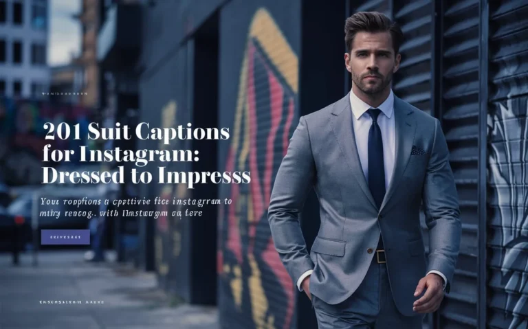 Suit Captions for Instagram Dressed to Impress