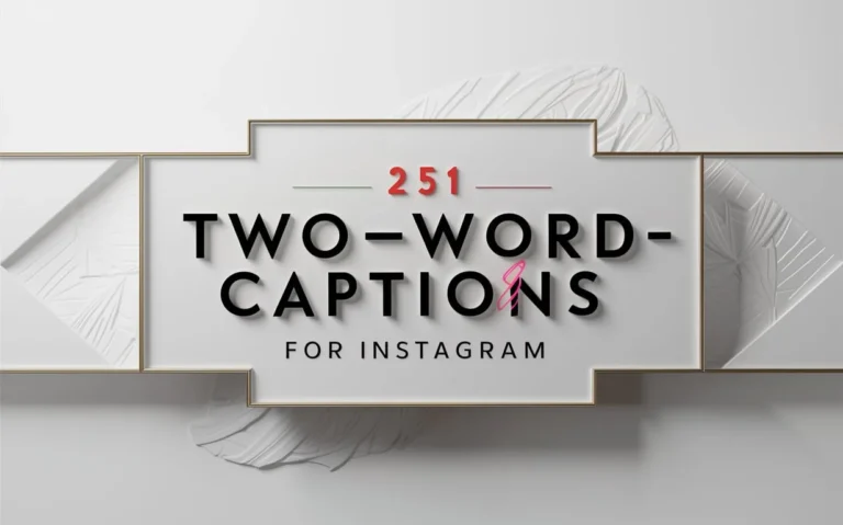 Two Word Captions for Instagram