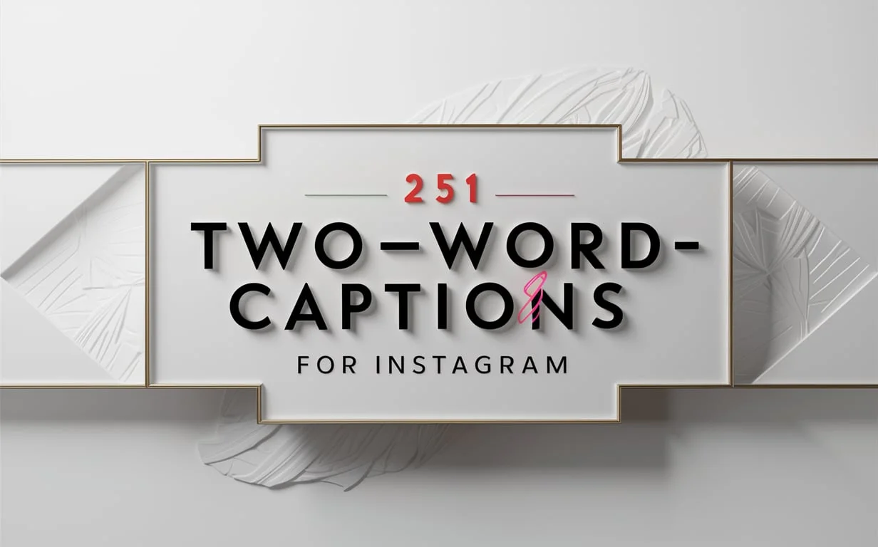 Two Word Captions for Instagram