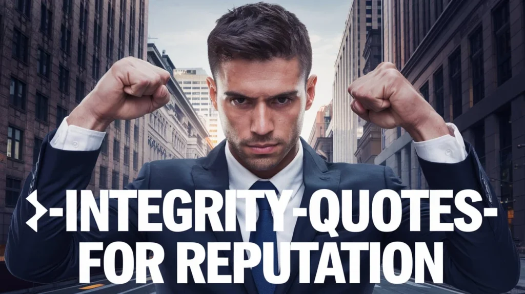 💪 Integrity Quotes for Reputation